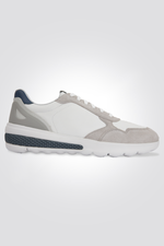 סניקרס לגברים G-CALZ.PELLE UOMO BASS בצבע לבן ואפור