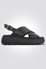 סנדלים לנשים PELLE TACCO SUP. 3 CM בצבע שחור