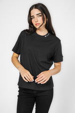 טישירט לנשים Crewneck בצבע שחור