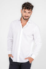 חולצה מכופתרת STRETCH MODERN בצבע לבן - MASHBIR//365