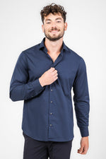 חולצה מכופתרת STRETCH MODERN בצבע נייבי - MASHBIR//365