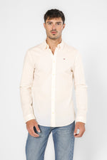 מכופתרת STRETCH בצבע לבן