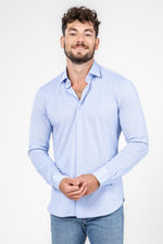 חולצה מכופתרת SOLID PIQUE בצבע תכלת - MASHBIR//365