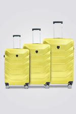 סט מזוודות קשיחות דגם 1701 בצבע צהוב