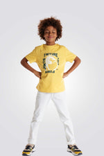 טישירט קצרה לילדים בצבע צהוב - MASHBIR//365