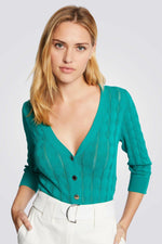 חולצת סריג לנשים בצבע טורקיז - MASHBIR//365