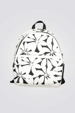 תיק גב לנשים דוגמאת פרחים בצבע לבן - MASHBIR//365