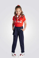 מכנסיים לילדות בצבע נייבי - MASHBIR//365