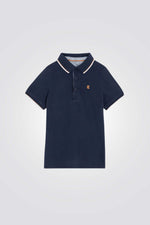 חולצת פולו קצרה לילדים בצבע נייבי