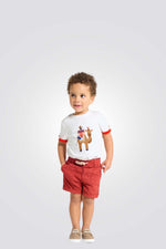 טישירט לתינוקות בצבע לבן עם הדפס גמל