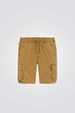 מכנסי ברמודה לילדים בצבע חום