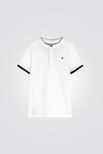 חולצת פולו לילדים בצבע לבן