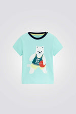 טישירט לתינוקות בצבע תכלת עם הדפס