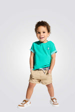 טישירט לתינוקות בצבע ירוק עם הדפס