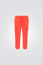 מכנסי טרנינג לנערים בצבע כתום