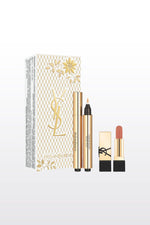 מארז איפור יוקרתי טוש הארה בגוון Touche Eclat 02 + שפתון מיני Rouge Pur Couture