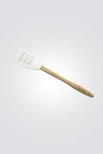 מרית סיליקון עם ידית מעץ ומידות