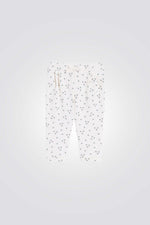 מכנסיים לתינוקות בצבע לבן עם הדפס פרחים
