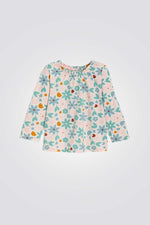 חולצה ארוכה לתינוקת הדפס צבעוני