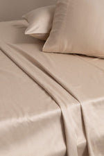 סט מצעים יחיד 90/200 ס"מ סאטן צבע בז'