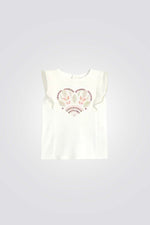 טישירט לתינוקות בצבע לבן עם הדפס