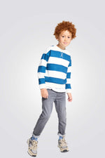 מכנסי ג'ינס לילדים בצבע אפור