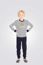 פיג'מה לילדים בצבע נייבי