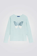 טישירט לילדות עם שרוולים ארוכים