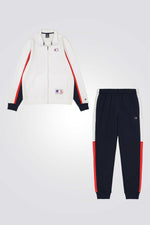 חליפה לגבר בצבע נייבי לבן ואדום