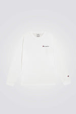 טישירט עם שרוולים ארוכים לגברים בצבע לבן