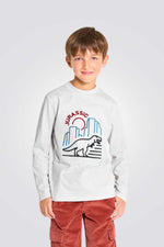 טישירט לילדים עם שרוולים ארוכים והדפס