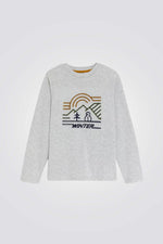 טישירט לילדים עם שרוולים ארוכים והדפס