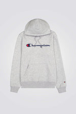 סווטשירט קפוצ'ון לגברים בצבע אפור