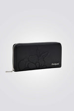 ארנק דמוי עור לנשים בצבע שחור