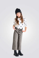 ג'ינס לילדות בצבע אפור