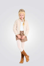 ג'קט לילדות בצבע בז'