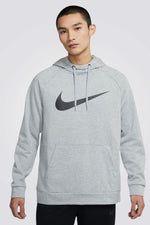 סווטשירט קפוצ'ון לגברים בצבע אפור