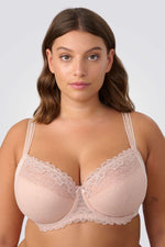 חזיית ספייסר ותחרה בצבע ניוד