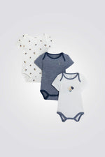 שלישיית בגדי גוף קצרים לתינוקות