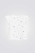 טישירט לתינוקות בצבע לבן עם הדפס