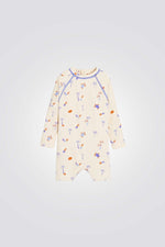 בגד ים לתינוקות בצבע בז' עם הדפס