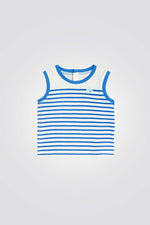 גופיית פסים לתיונוקת בצע לבן וכחול