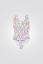 בגד ים שלם לילדות הדפס פרחוני