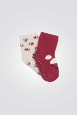 מארז שני זוגות גרביים לתינוקות בצבע ורוד | אובייבי