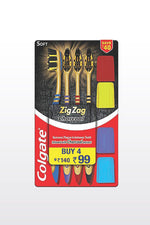 רביעיית מברשות שיניים סיבי פחם | קולגייט