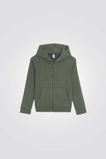 סווטשירט לילדים בצבע ירוק עם קפוצ'ון