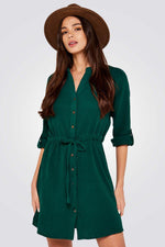 שמלת מידי טטרה בצבע ירוק - MASHBIR//365