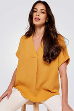 חולצה אלגנטית בצבע צהוב - MASHBIR//365