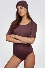 בגד ים שלם לנשים בצבע חום