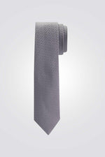 עניבת משי בצבע אפור - MASHBIR//365